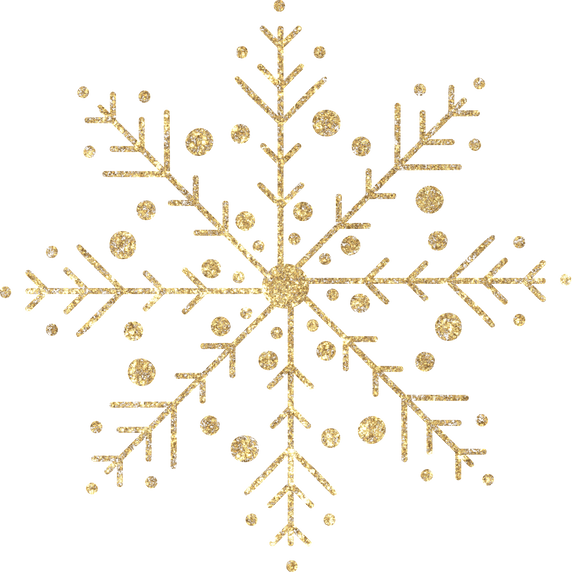 Glitter Gold Snowflake