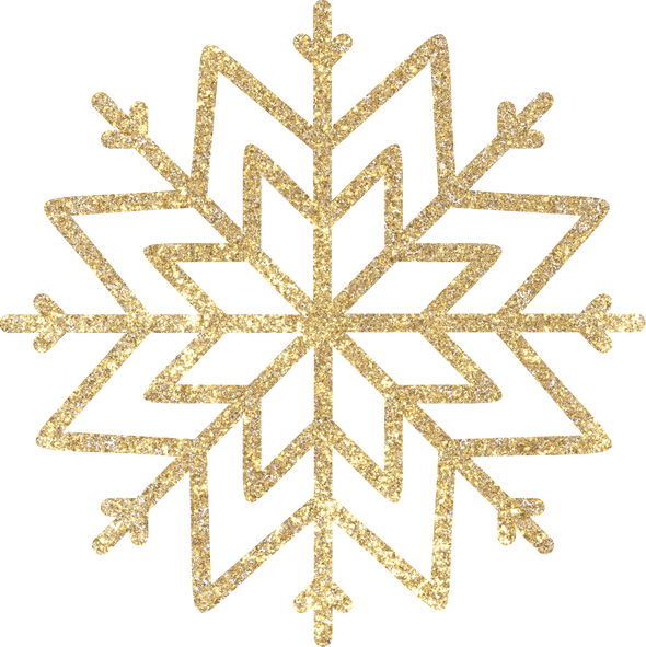 Glitter Gold Snowflake