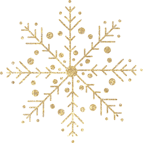 Glitter Gold Snowflake