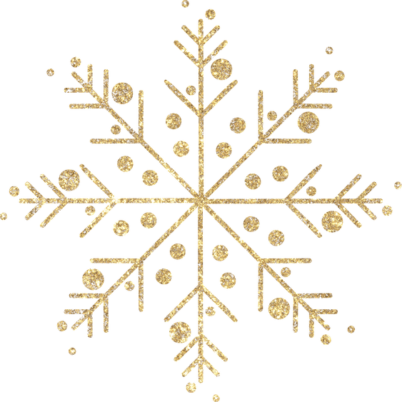 Glitter Gold Snowflake